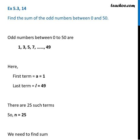 Find the sum of the odd numbers between 0 and 50..